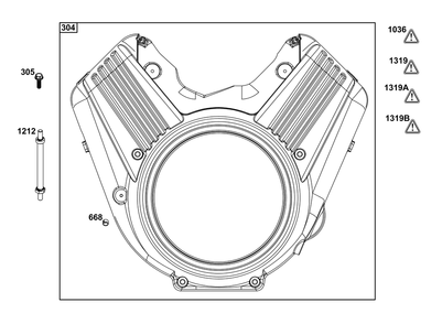 Blower Housing Group Diagram and Parts List for 613277-0011-E1 400000 - 699999 Briggs and Stratton Engine